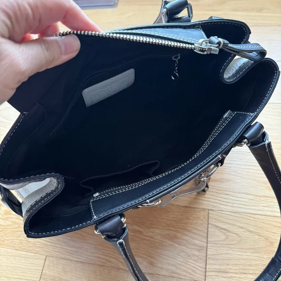 COACH ‘Hamptons’ Braided Leather Satchel - Picture 10 of 16